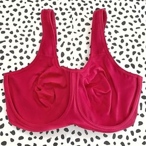 Wacoal sport bra 36DD #855170 high-impact underwire support. Persian Red.